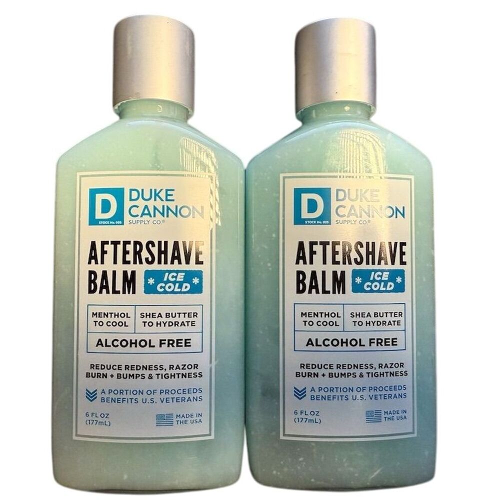 Duke Cannon Ice Cold Aftershave Balm for Men Alcohol-Free Menthol 6oz